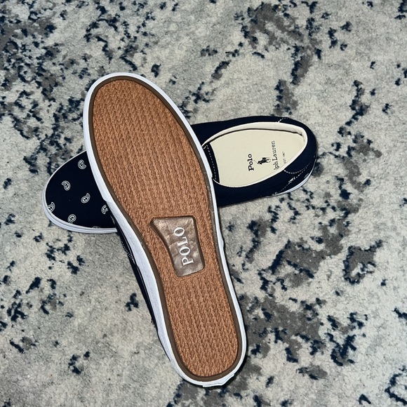 New Polo Ralph Lauren Paisley Boat Shoes
